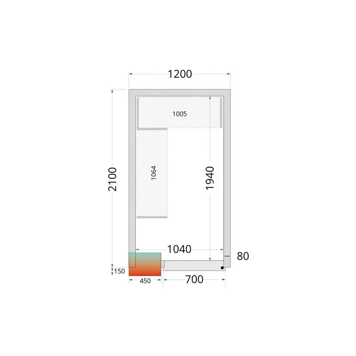 Aukstumkameras paneļi NF 1200 / 2100 / 2120 mm, 80mm