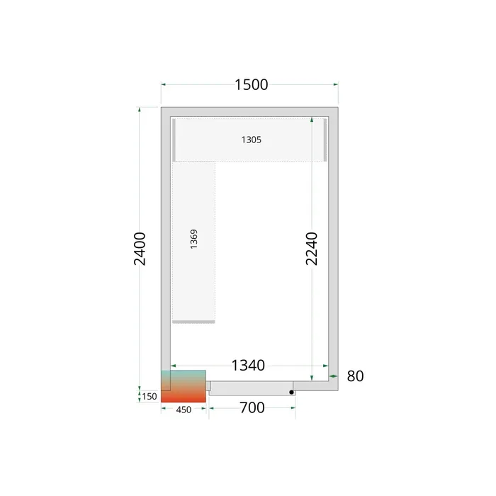 Aukstumkameras paneļi NF 1500 / 2400 / 2120 mm, 80 mm