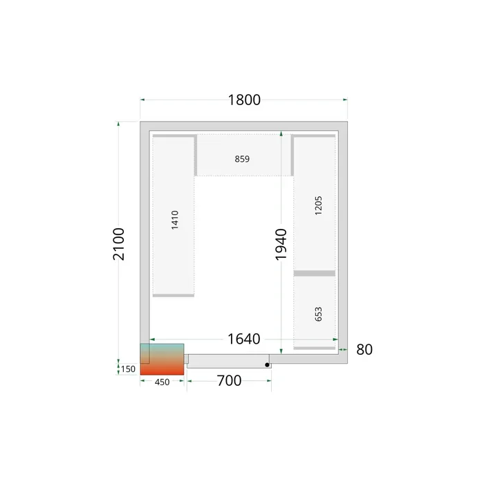 Aukstumkameras paneļi NF 1800 / 2100 / 2120 mm, 80 mm